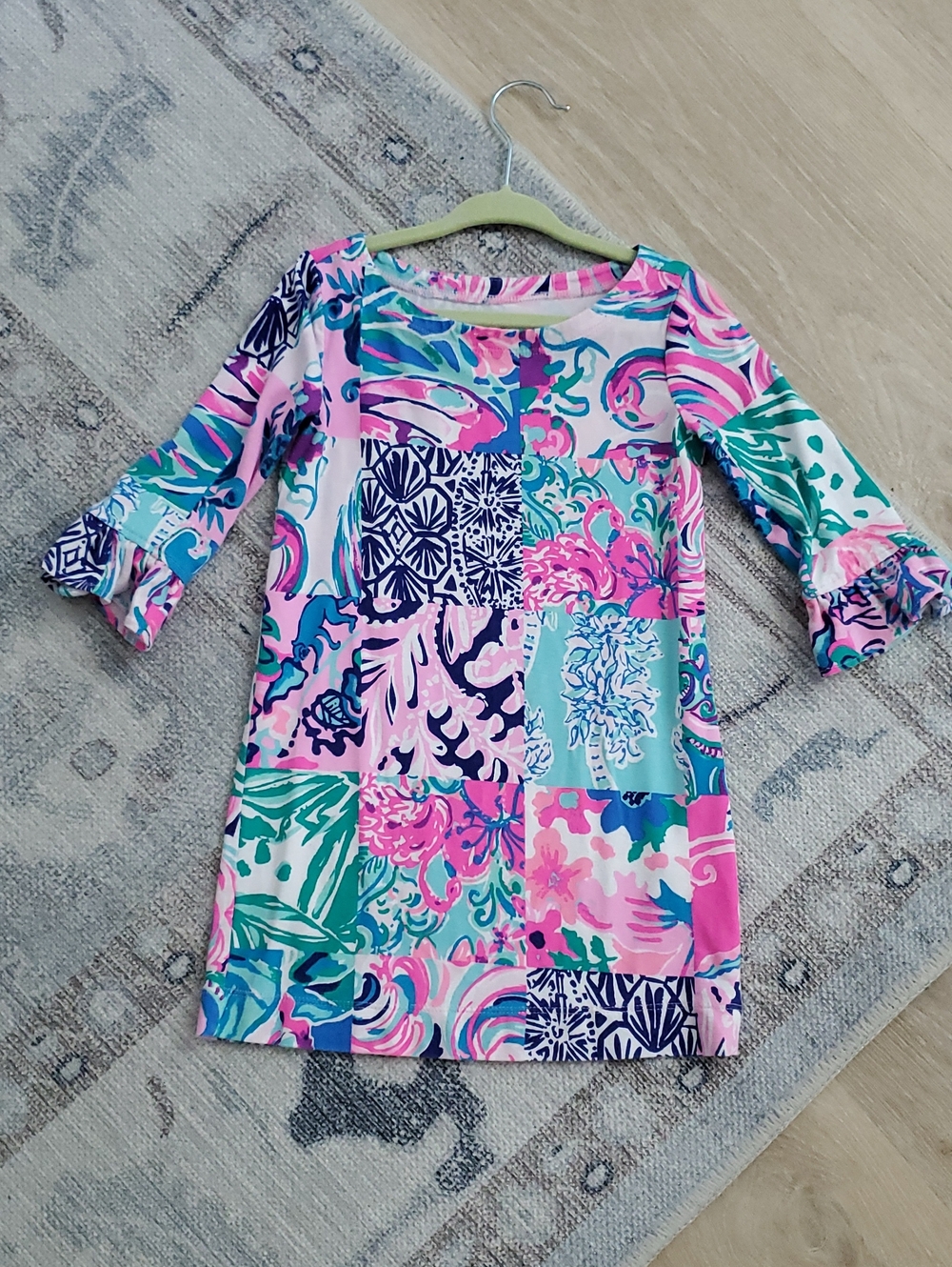Lilly Pulitzer Girls Sophie Dress Patch To Match SzXS (2-3)